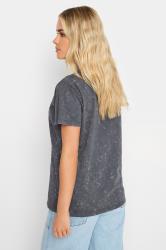 PixieGirl Petite Womens Charcoal Grey 'Dreamer' Slogan T-Shirt | PixieGirl 3