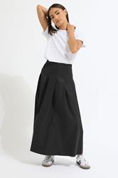 PixieGirl Petite Black Pleated Midaxi Skirt | PixieGirl 3