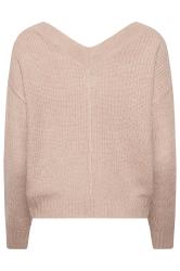 Petite Blush Pink V-Neck Jumper | PixieGirl 7
