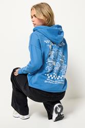 PixieGirl Petite Women's Blue Back Graphic Hoodie | PixieGirl 3
