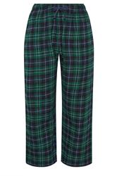 PixieGirl Petite Navy Blue Cotton Check Pyjama Bottoms