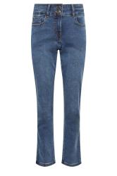 M&Co Blue Mid Wash Lift & Shape Straight Leg Jeans