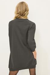 PixieGirl Petite Women's Grey 'Self Care Club' Sweatshirt Dress | PixieGirl 4