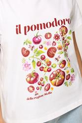 PixieGirl Petite Women's White Tomato Cotton Graphic T-Shirt | PixieGirl 5