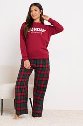 PixieGirl Petite Red 'Sunday Dreaming' Slogan Lounge Top | PixieGirl 2