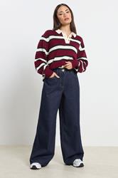 PixieGirl Petite Women's Indigo Blue Stretch Wide Leg Jeans | PixieGirl 1