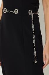 STAR Black Chain Bandeau Midi Dress | StarByJM 5