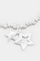 Silver Tone Star Stretch Bracelet | Yours Clothing 3