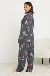 PixieGirl Petite Women's Grey Soft Touch Cocktail Pyjama Set | PixieGirl 3