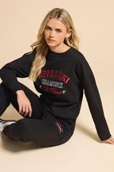 PixieGirl Petite Women's Black 'Apres Ski' Slogan Sweatshirt | PixieGirl 2