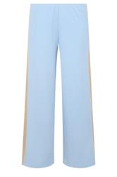 PixieGirl Petite Women's Light Blue Side Stripe Scuba Wide Leg Trousers | PixieGirl 5