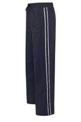 PixieGirl Petite Women's Navy Blue & White Side Stripe Trousers | PixieGirl 1