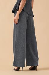 PixieGirl Petite Women's Black Sparkle Wide Leg Trouser | PixieGirl 4