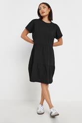 PixieGirl Petite Women's Black Tiered Smock Dress | PixieGirl 2