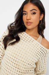 PixieGirl Petite Ivory White Metallic Crochet Jumper | PixieGirl 4