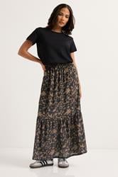 PixieGirl Petite Brown Tortoiseshell Tiered Skirt | PixieGirl 1