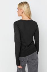 PixieGirl Petite Black V-Neck Jumper | PixieGirl 3