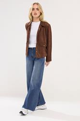 PixieGirl Petite Women's Dark Blue Palazzo Wide Leg Jeans | PixieGirl  1