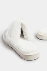 Gold Metallic Leopard Print Slippers | Yours Clothing 4