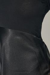 PixieGirl Petite Black Satin Skirt Maxi Dress | PixieGirl 4