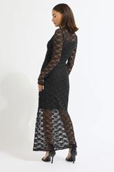 PixieGirl Petite Women's Black Lace Maxi Dress | PixieGirl 4