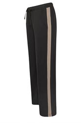 M&Co Petite Black & Brown Side Stripe Cotton Wide Leg Joggers | M&Co 7