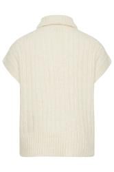 PixieGirl Ivory White Ribbed Roll Neck Knitted Top | PixieGirl 8