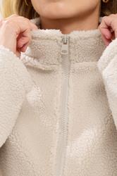PixieGirl Petite Women's Neutral Brown Zip Fleece Jacket | PixieGirl 4