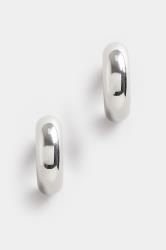 Silver Tone Hoop Earrings | Yours Clothing 2