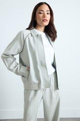 PixieGirl Petite Women's Blue Stripe Tailored Jacket | PixieGirl  1