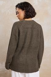PixieGirl Petite Women's Brown Knitted Zip Cardigan | PixieGirl 3