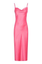 Petite Hot Pink Satin Slip Dress | PixieGirl 9