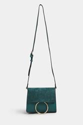 Green Ring Detail Cross Body Bag