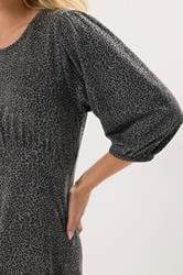 PixieGirl Petite Women's Grey Animal Midi Dress | PixieGirl 4