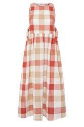 PixieGirl Petite Women's Pink Check Midi Dress | PixieGirl 5