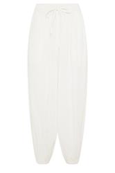 PixieGirl Petite White Cheesecloth Balloon Trousers