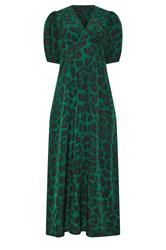STAR Green Animal Print Satin Dress | StarByJM 5