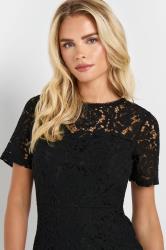 M&Co Petite Black Lace Sweetheart Midi Dress | M&Co 5