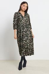 PixieGirl Petite Women's Khaki Green Camo Midaxi Dress | PixieGirl 2