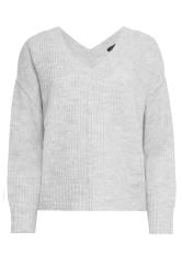 PixieGirl Grey V-Neck Ribbed Jumper | PixieGirl  6