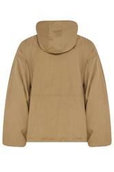 PixieGirl Petite Women's Stone Brown Half Zip Hooded Windbreaker Jacket | PixieGirl  6