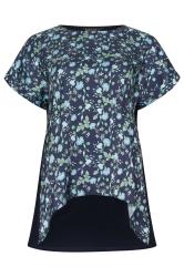 M&Co Petite Navy Blue Ditsy Floral Print Top | M&Co 5