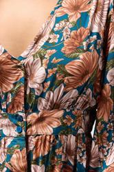 PixieGirl Petite Women's Blue Floral Midi Tea Dress | PixieGirl 4