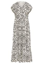 PixieGirl Petite White Tile Print Tiered Maxi Dress