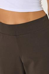 PixieGirl Petite Women's Chocolate Brown Stretch Yoga Trousers | PixieGirl 4