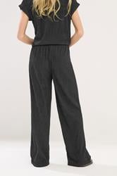 PixieGirl Petite Women's Black Wide Leg Textured Trousers | PixieGirl 3