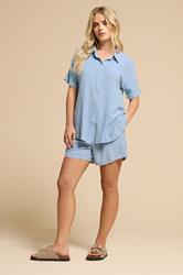 PixieGirl Petite Women's Light Blue Short Sleeve Shirt | PixieGirl 2
