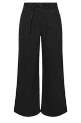 PixieGirl Petite Black Belt Tie Wide Leg Jeans