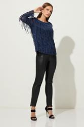 STAR Navy Blue Sequin Tassel Top | StarByJM 2