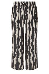 PixieGirl Petite Black Abstract Striped Wide Leg Trousers